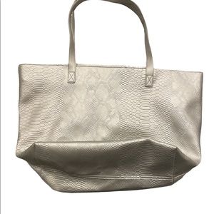 Large Bath & Body Works Silver Tote